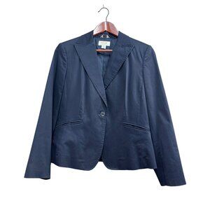Talbots Petites Women's Navy Stretch Blazer Size 8